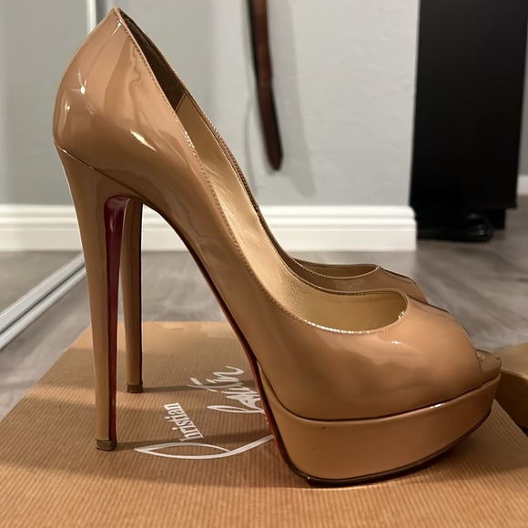 37.5 Christian Louboutin nude lady peep 150 - Picture 6 of 7